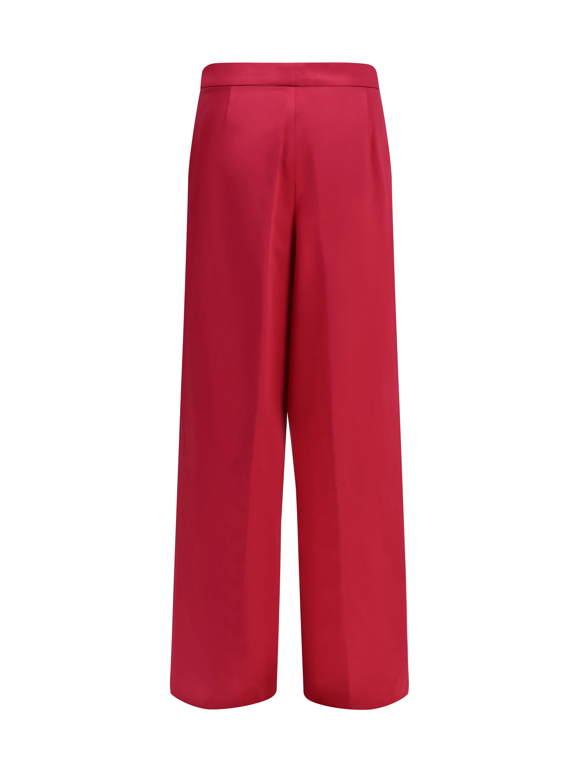 wide pleated pants in washed cotton and acetate