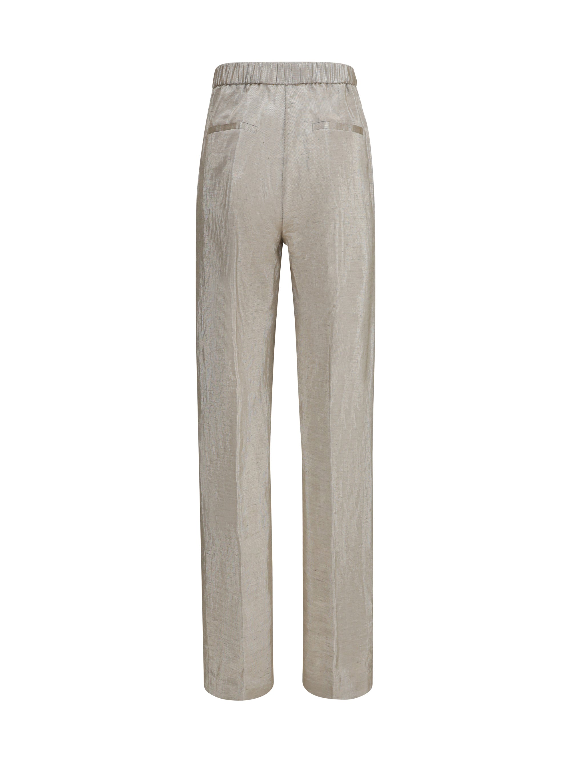 FORTE_FORTE I lurex pants in tweed with micro sequins and shimmering thread