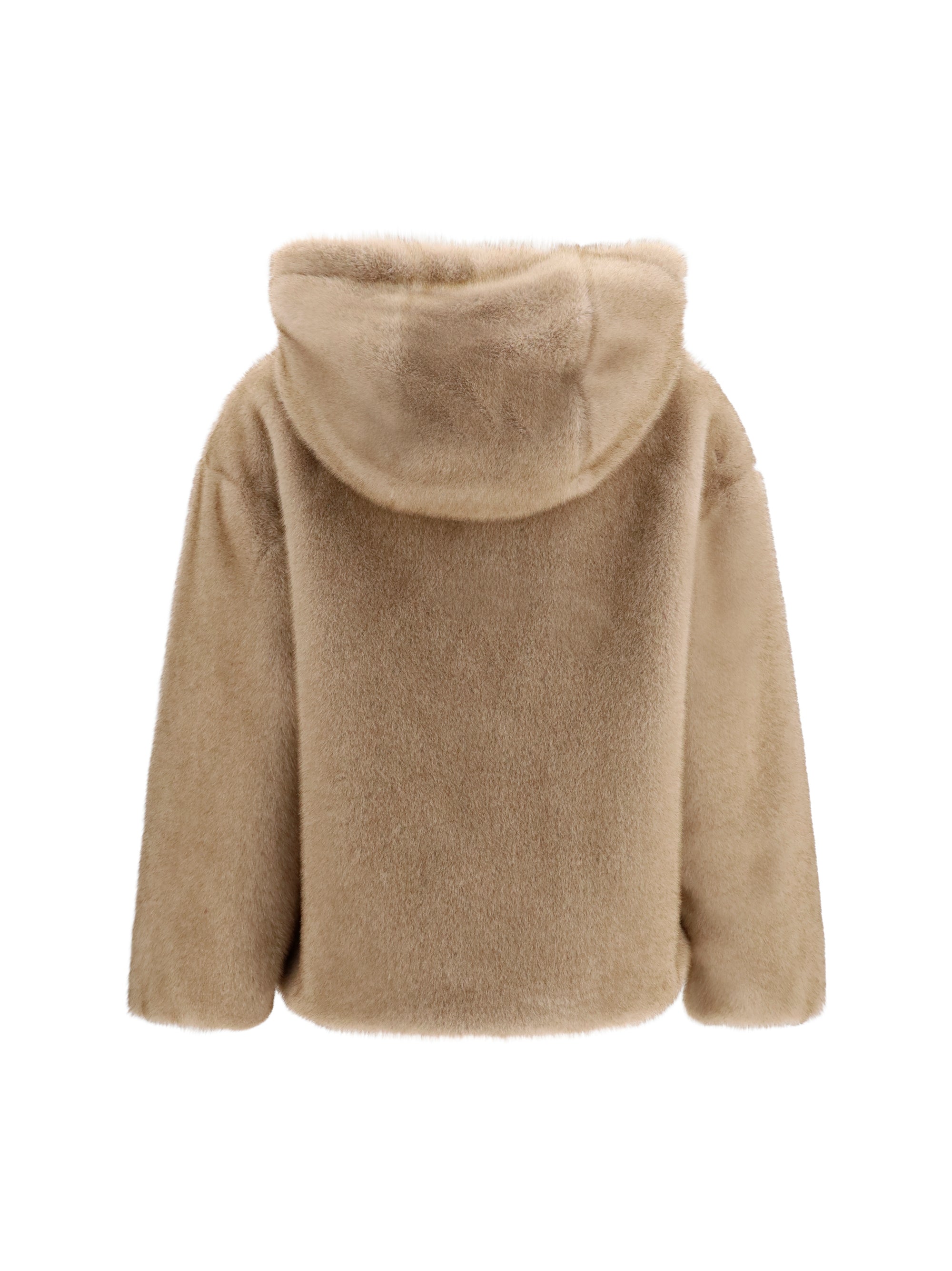 HERNO 42 hooded jacket in eco-fur 