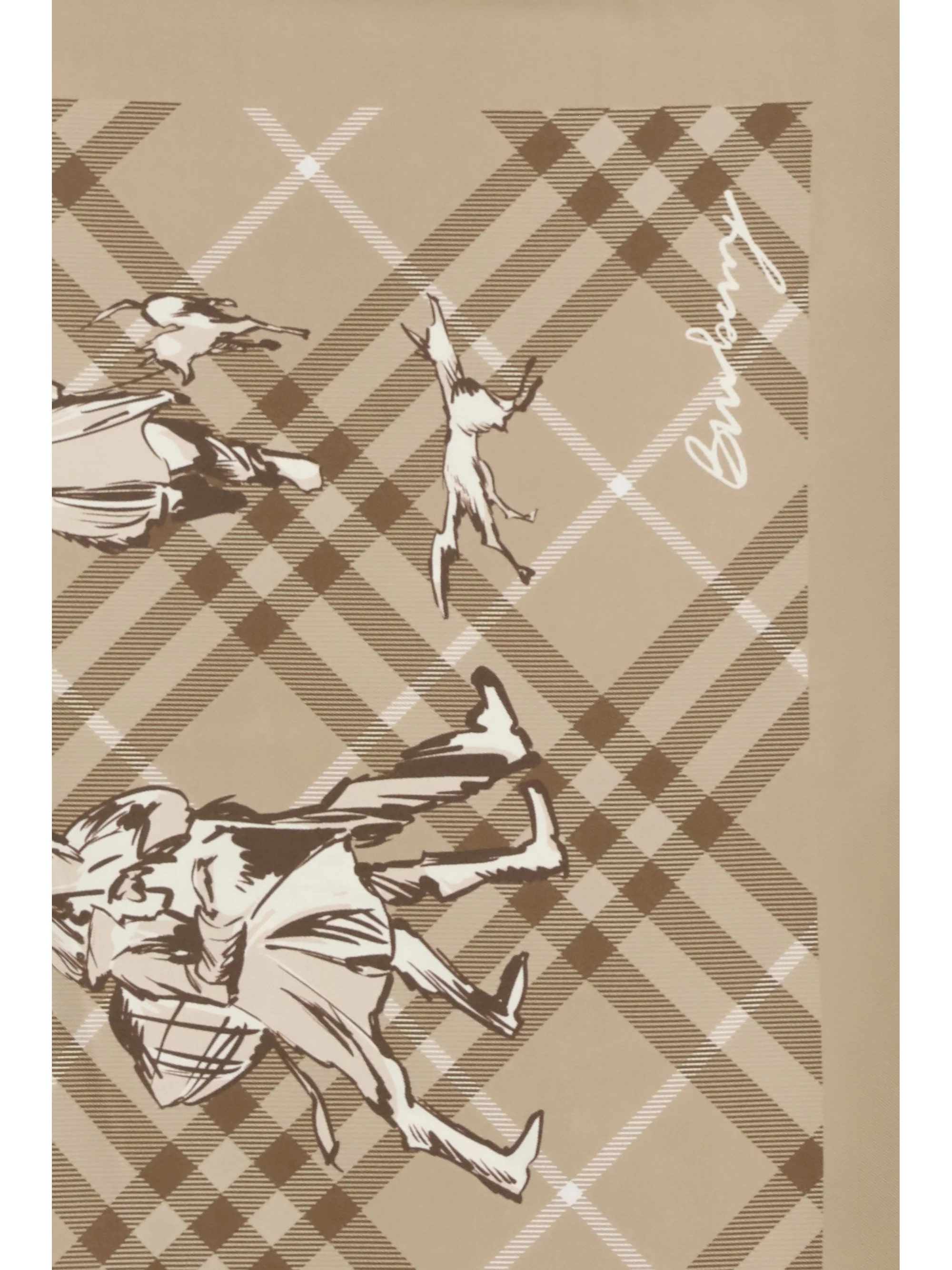 check silk twill scarf