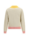 cotton and silk sweater with ff logo