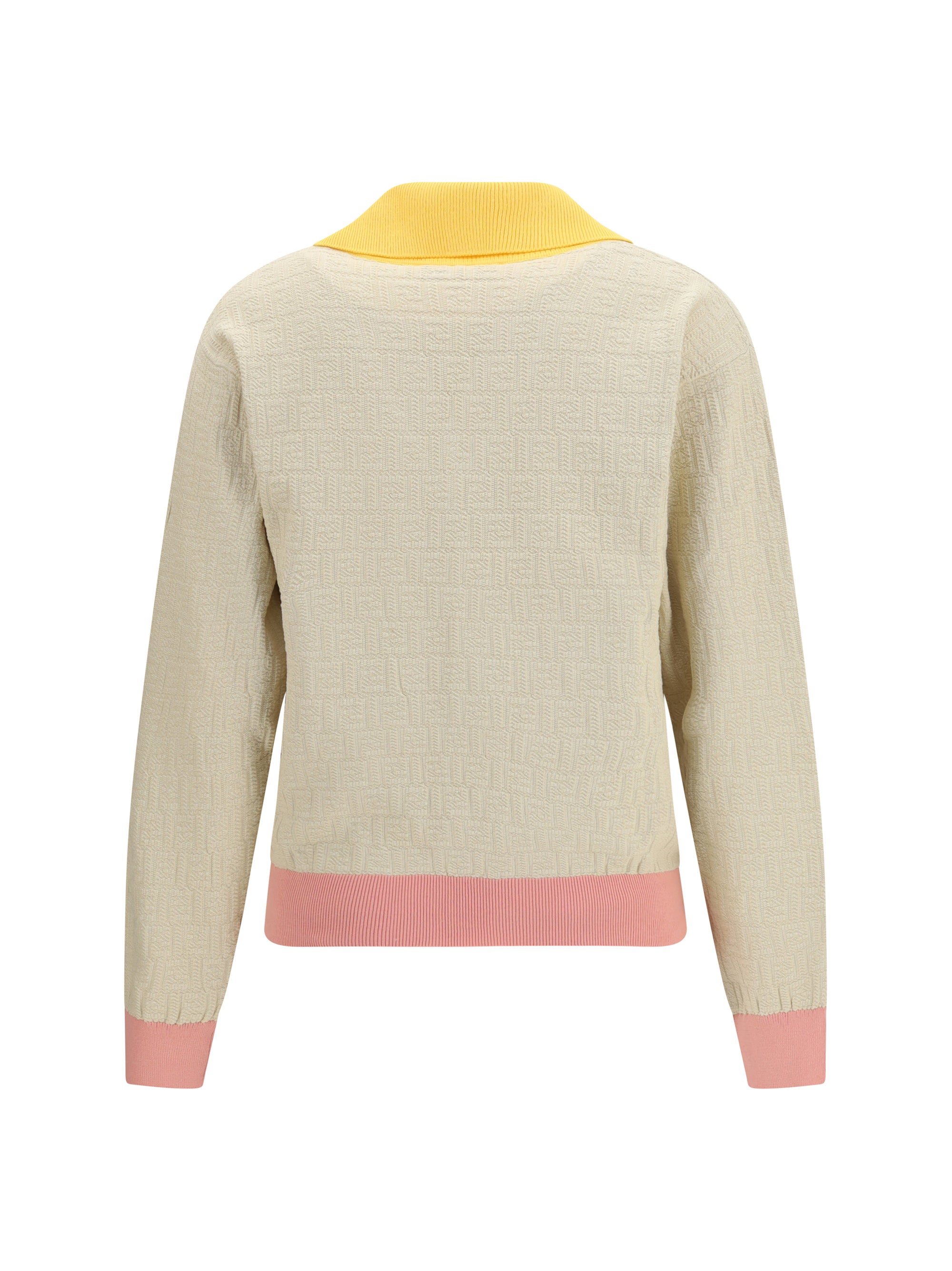 cotton and silk sweater with ff logo
