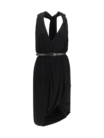 draped viscose dress