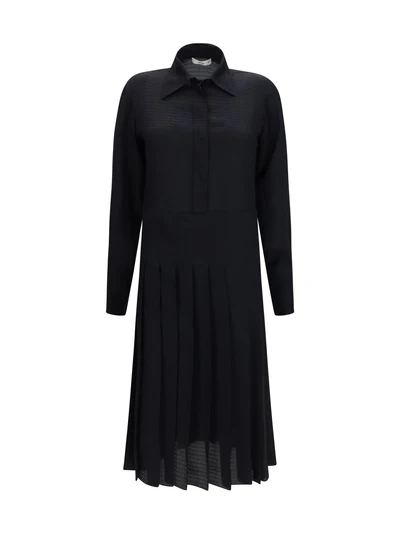 long jacquard silk dress