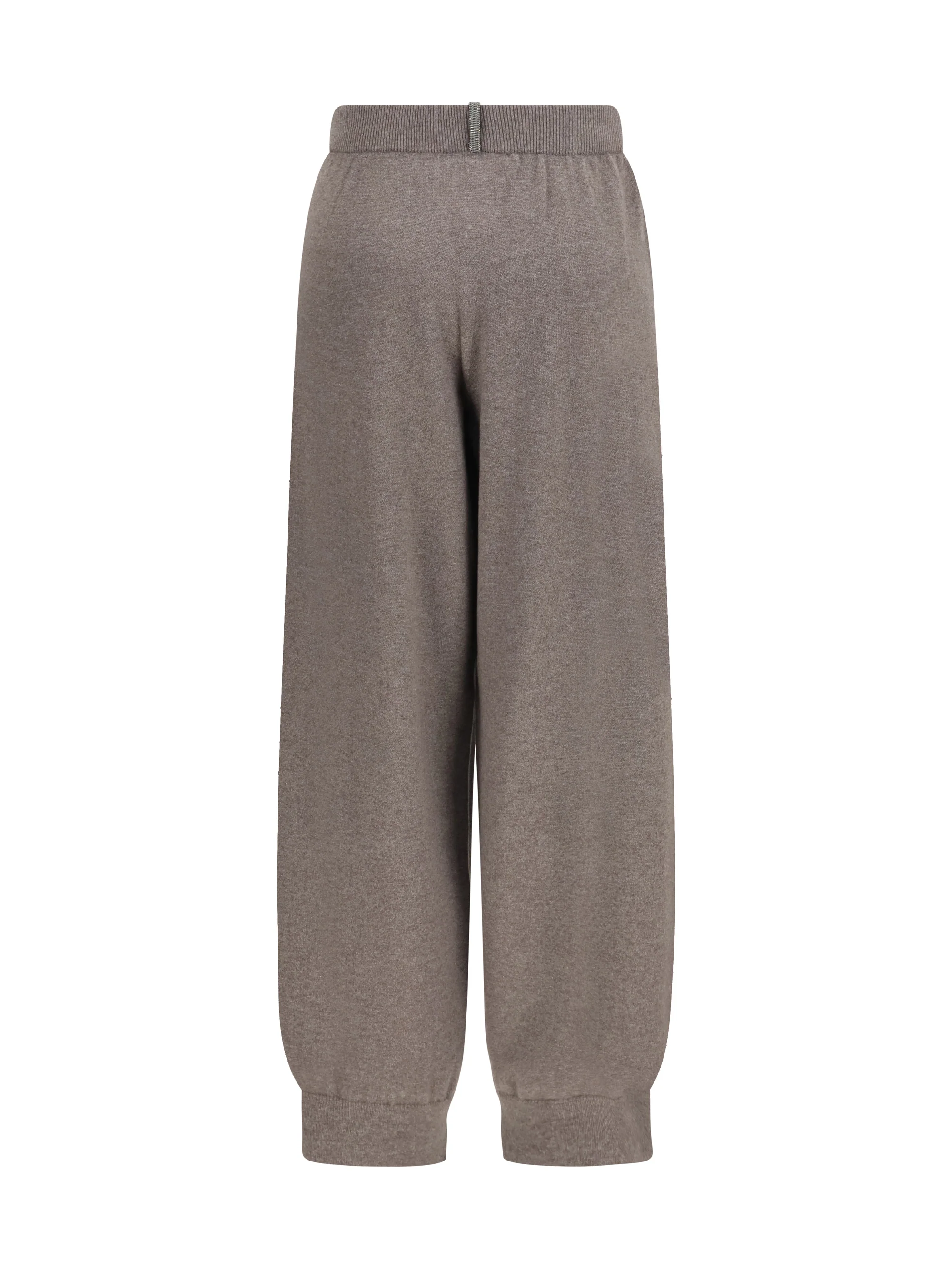 straight leg wool, silk and cashmere knit pants