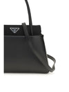 top handle bag with triangle logo