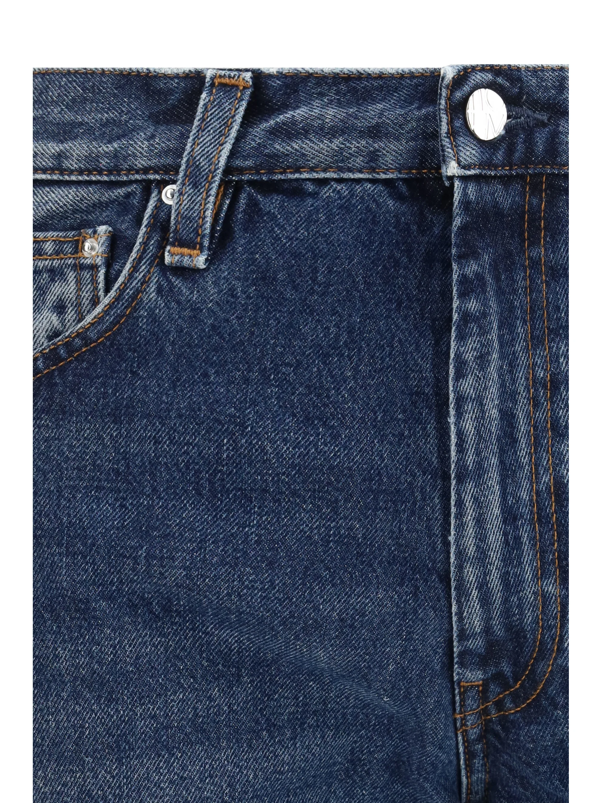 washed twisted seam jeans