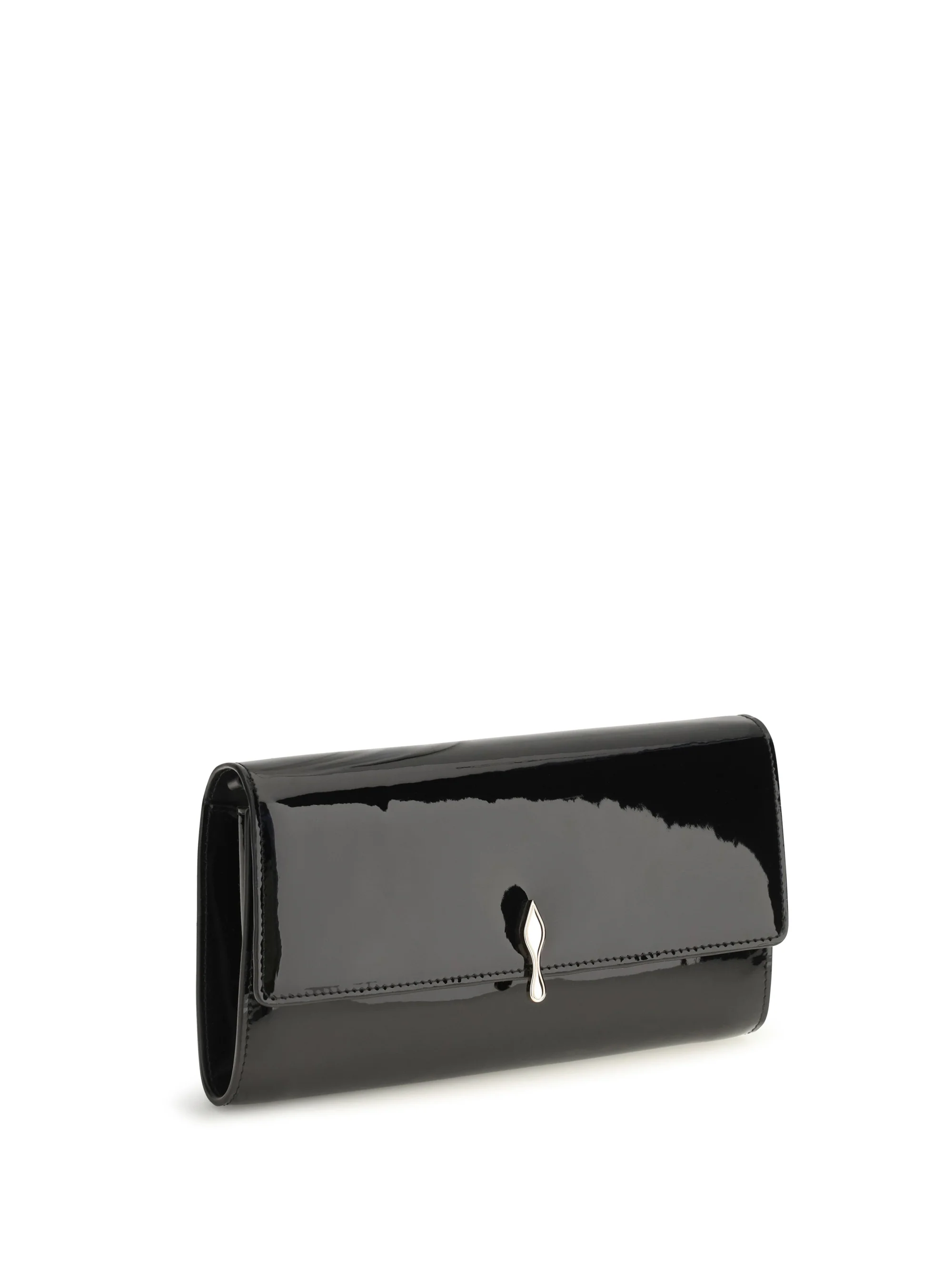 CHRISTIAN LOUBOUTIN OS bettina patent leather chain wallet