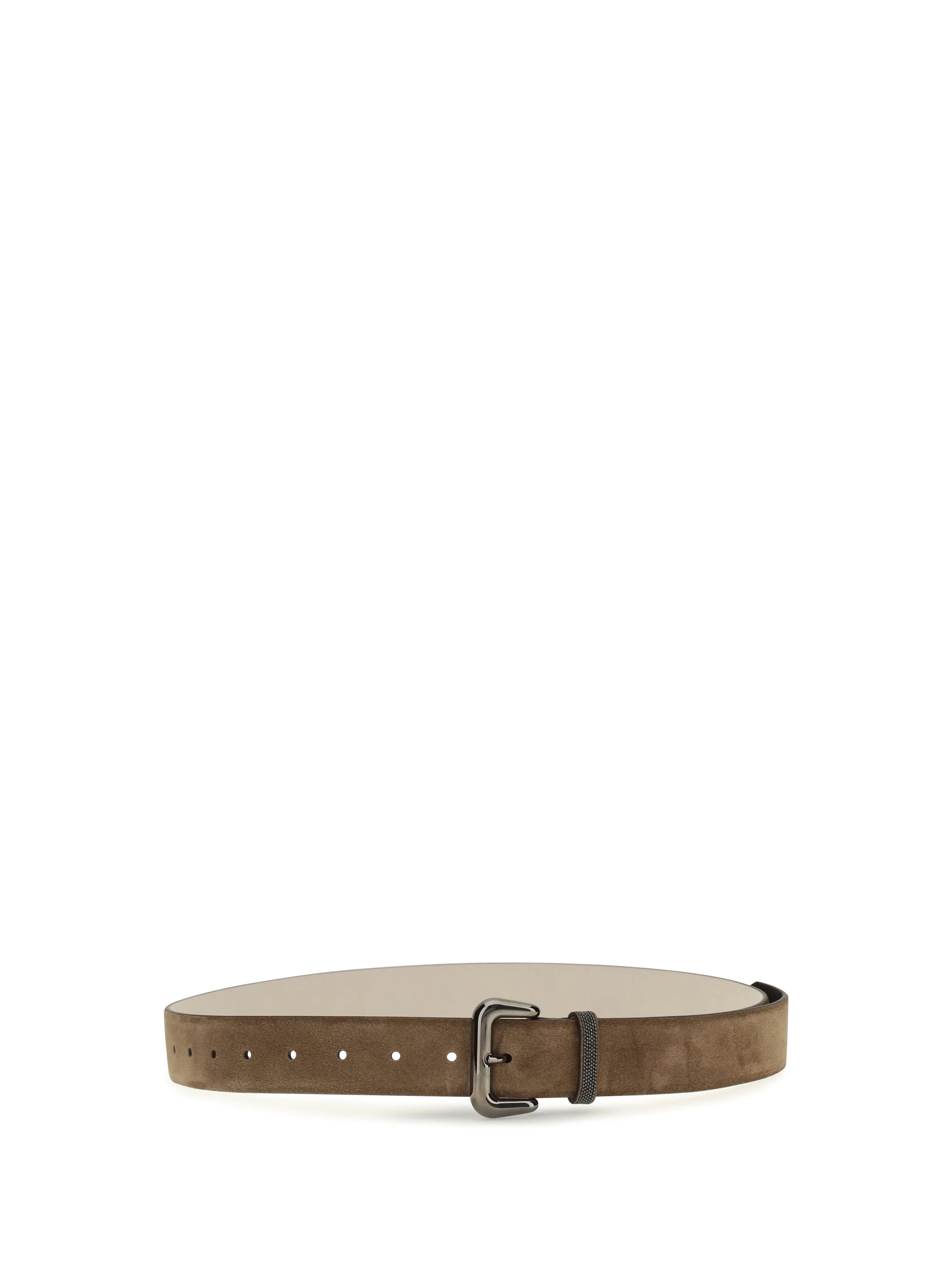 suede belt with jewelry detail