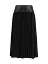 skirt with leather belt