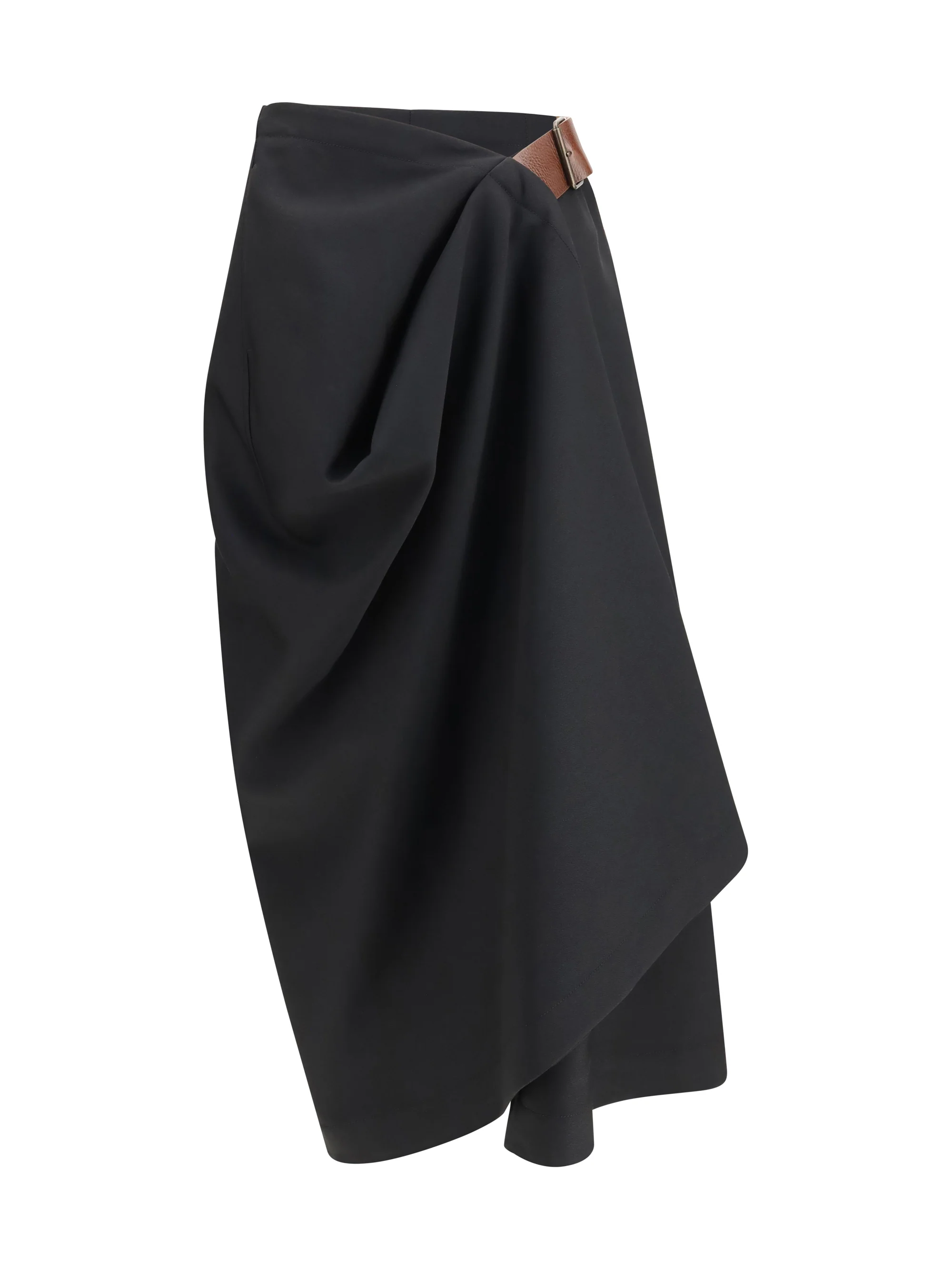 BOTTEGA VENETA 40 grain de poudre wool midi skirt