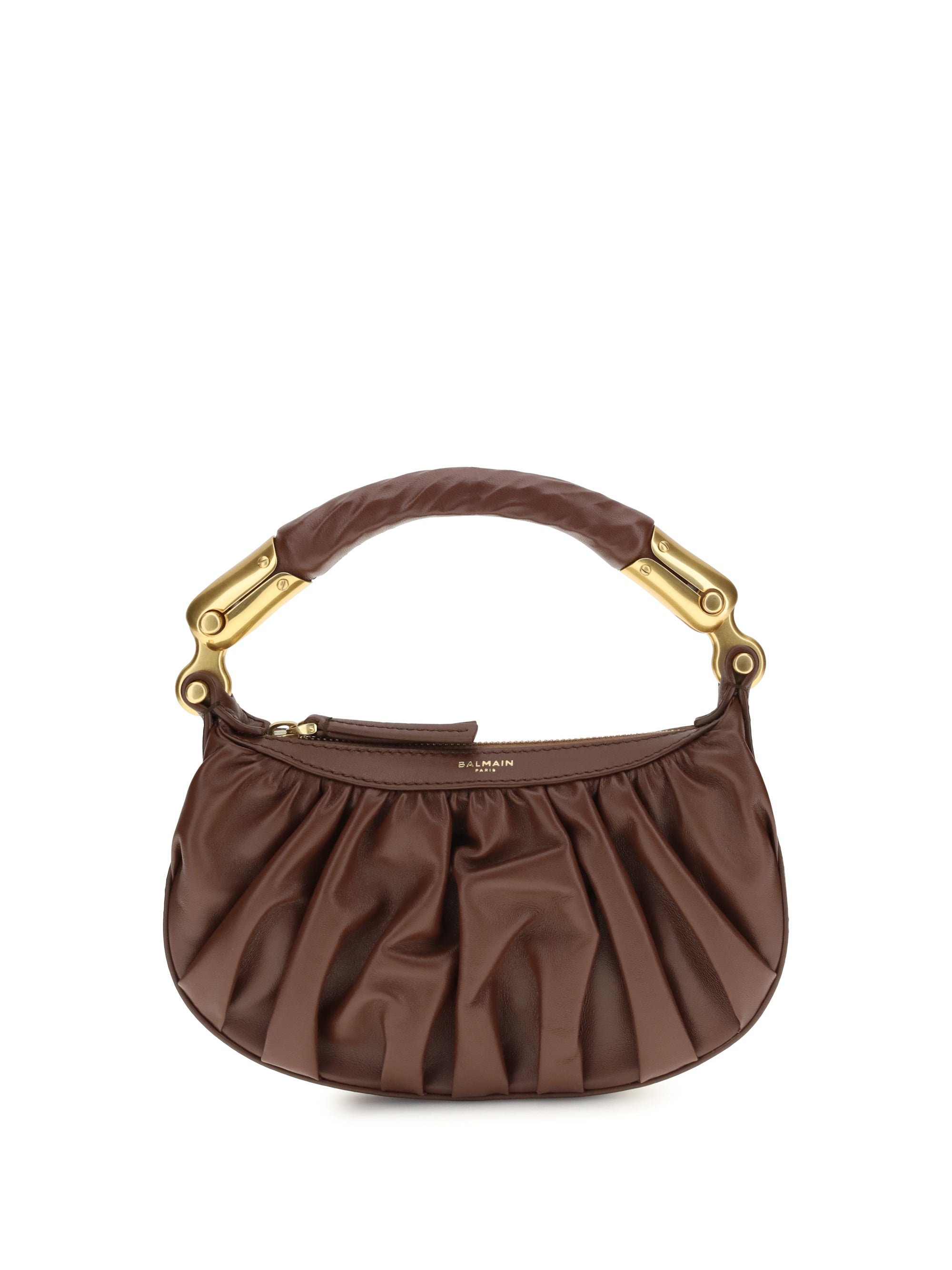 BALMAIN OS ébène mini bag in calfskin leather
