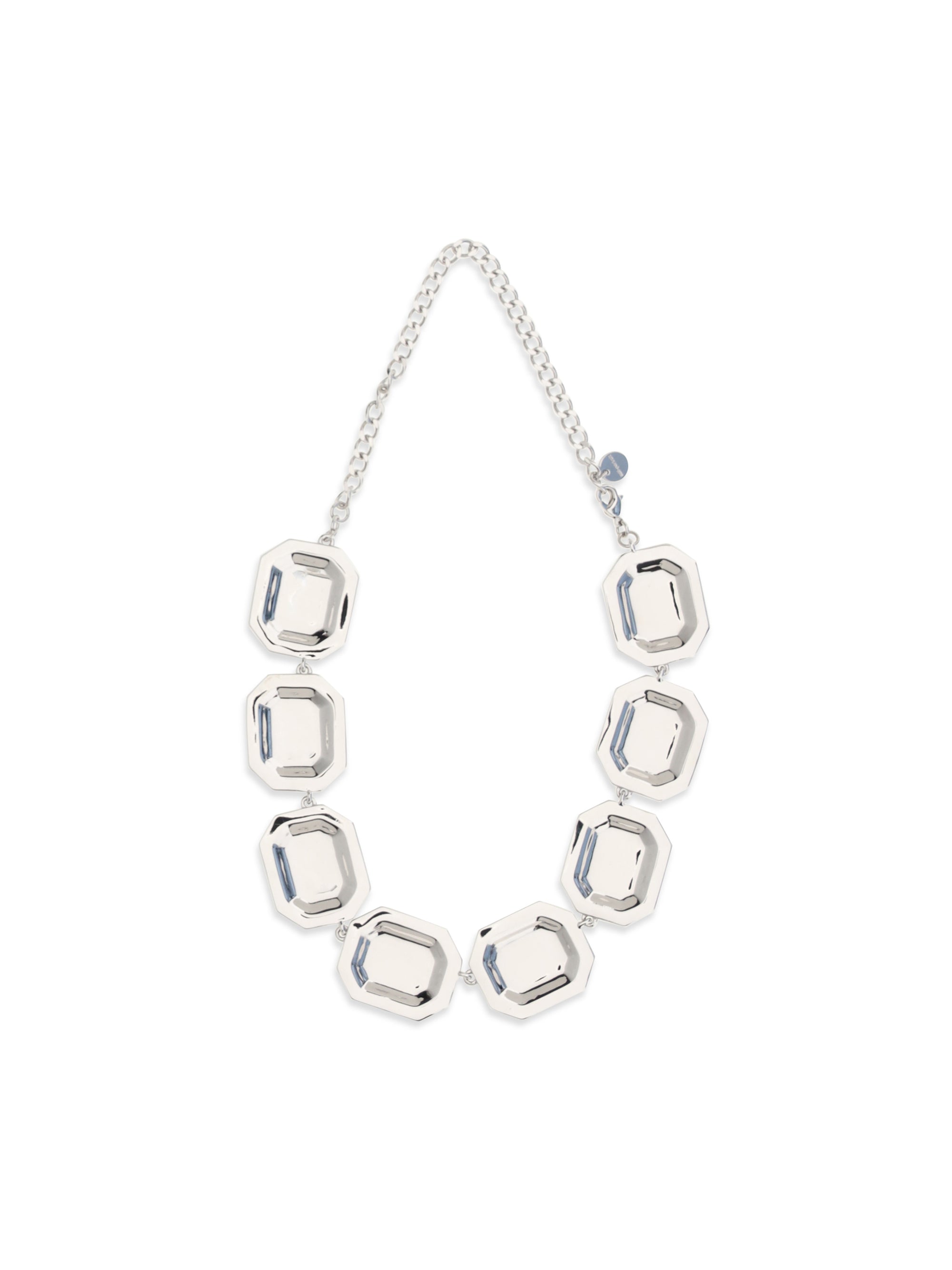 SELF-PORTRAIT OS silver crystal necklace