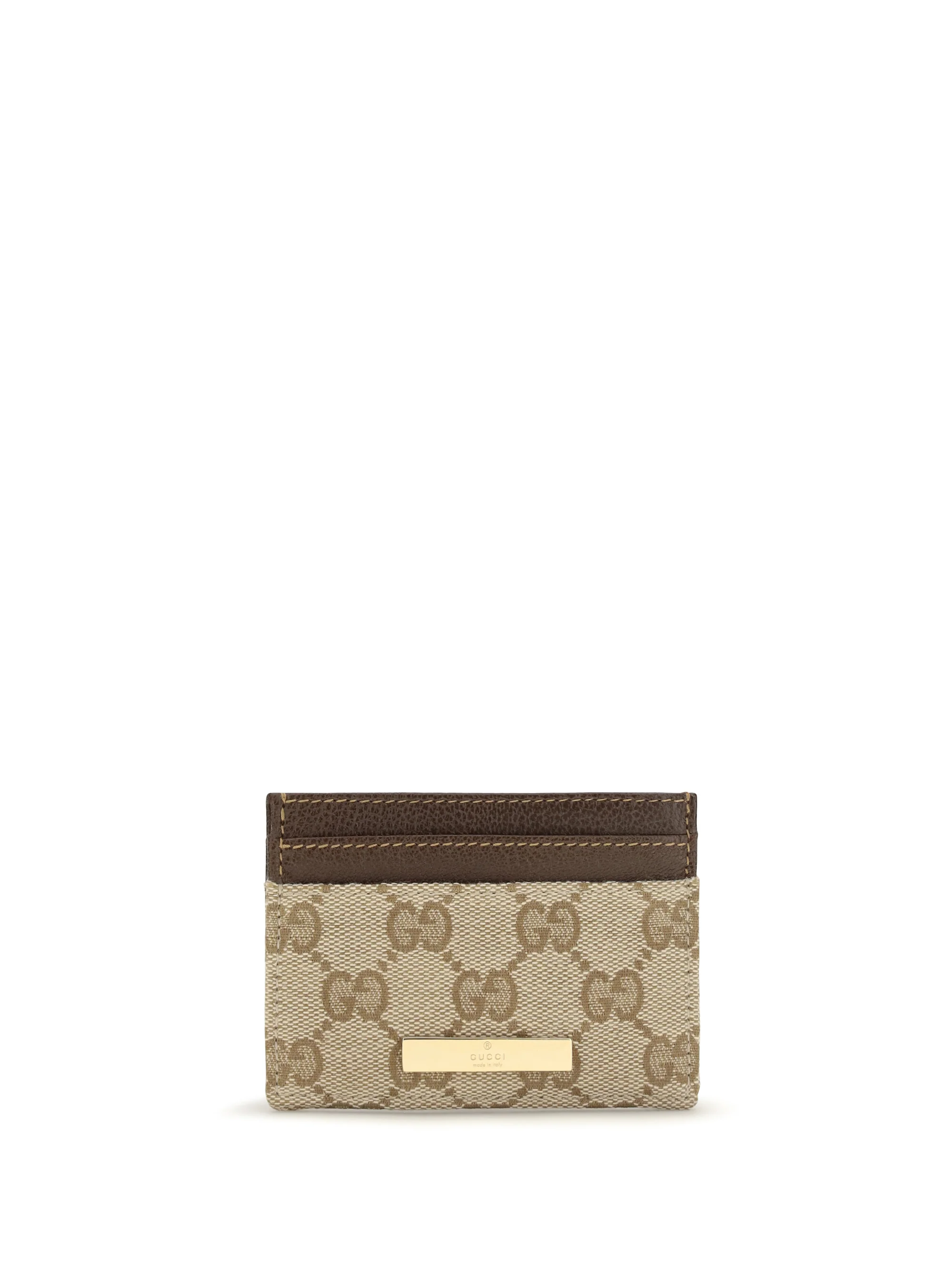 GUCCI OS gg monogram card holder with logo plaque