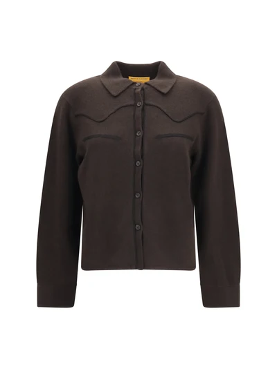 cropped western cashmere shirt