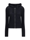 alpaca-blend zip-up hoodie