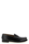 brushed leather loafers