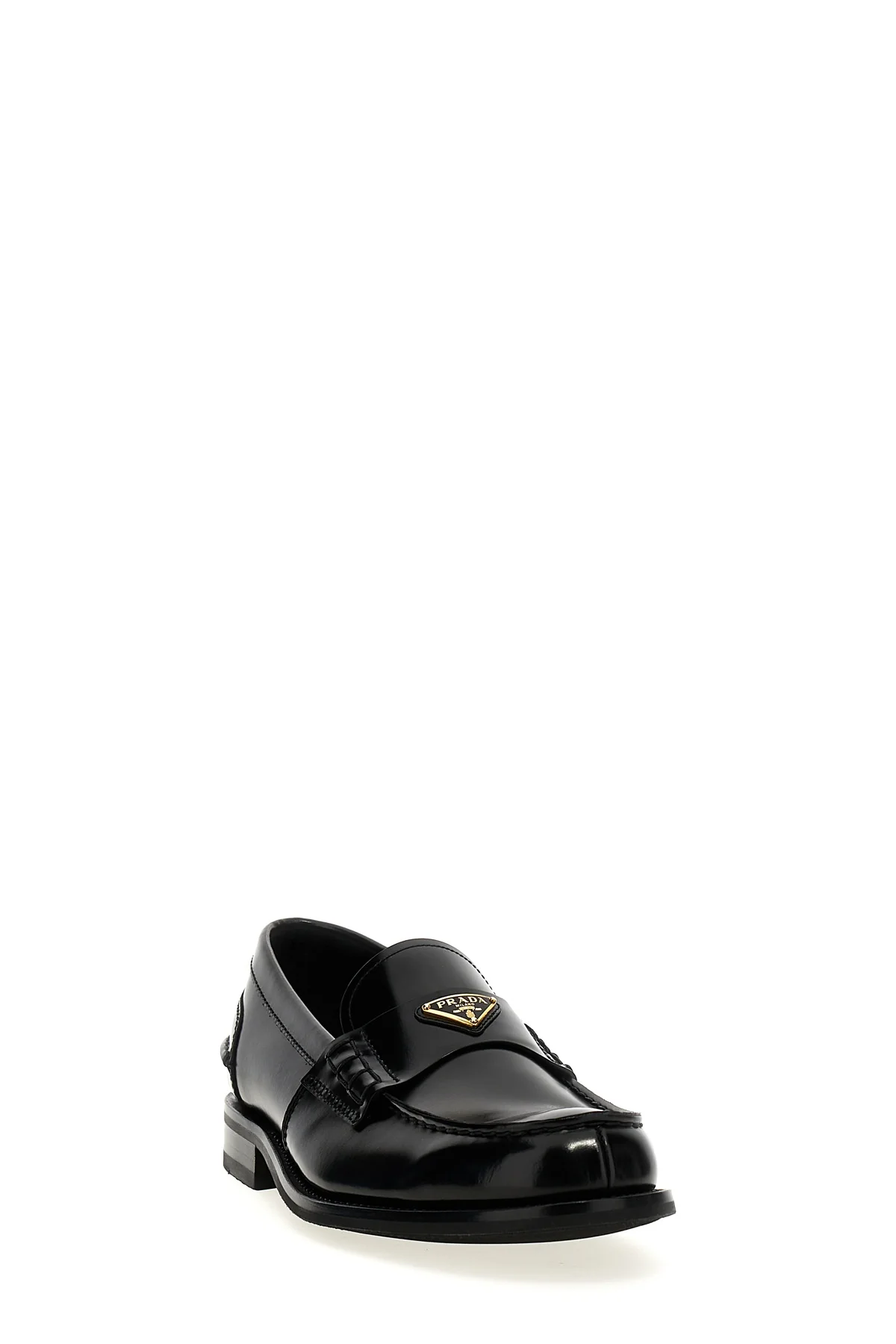 PRADA 6 brushed leather loafers