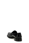 brushed leather loafers