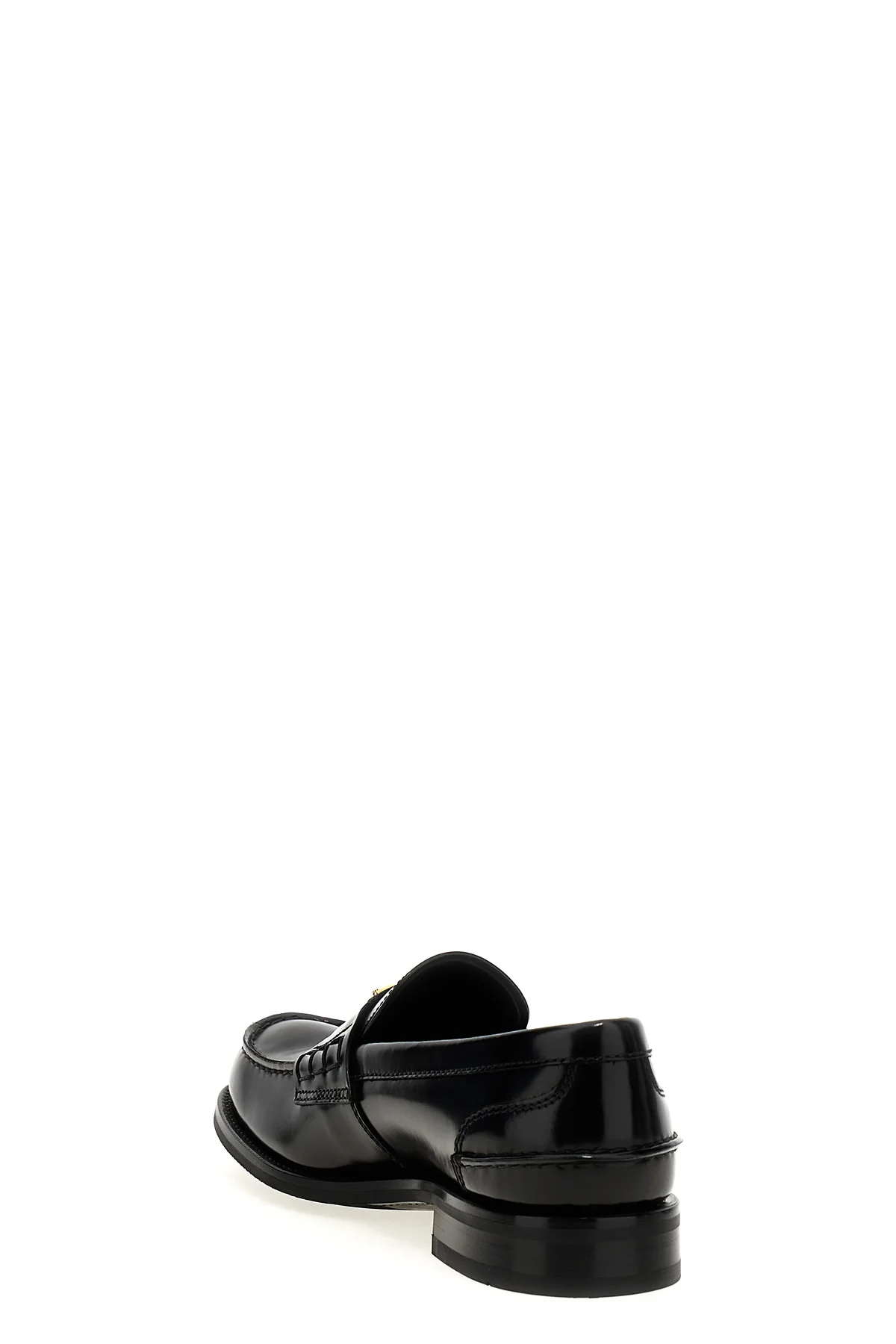 brushed leather loafers