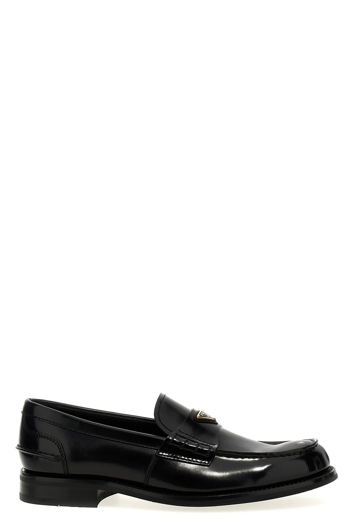 PRADA 6 brushed leather loafers