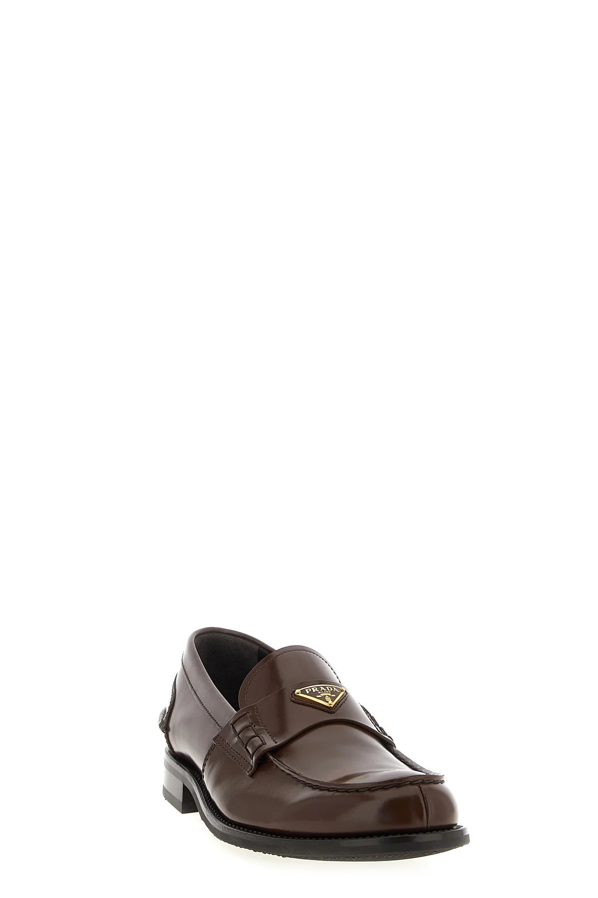 brushed leather loafers