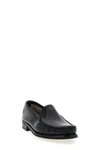 brushed leather loafers