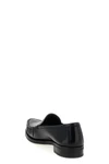 brushed leather loafers