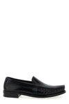brushed leather loafers