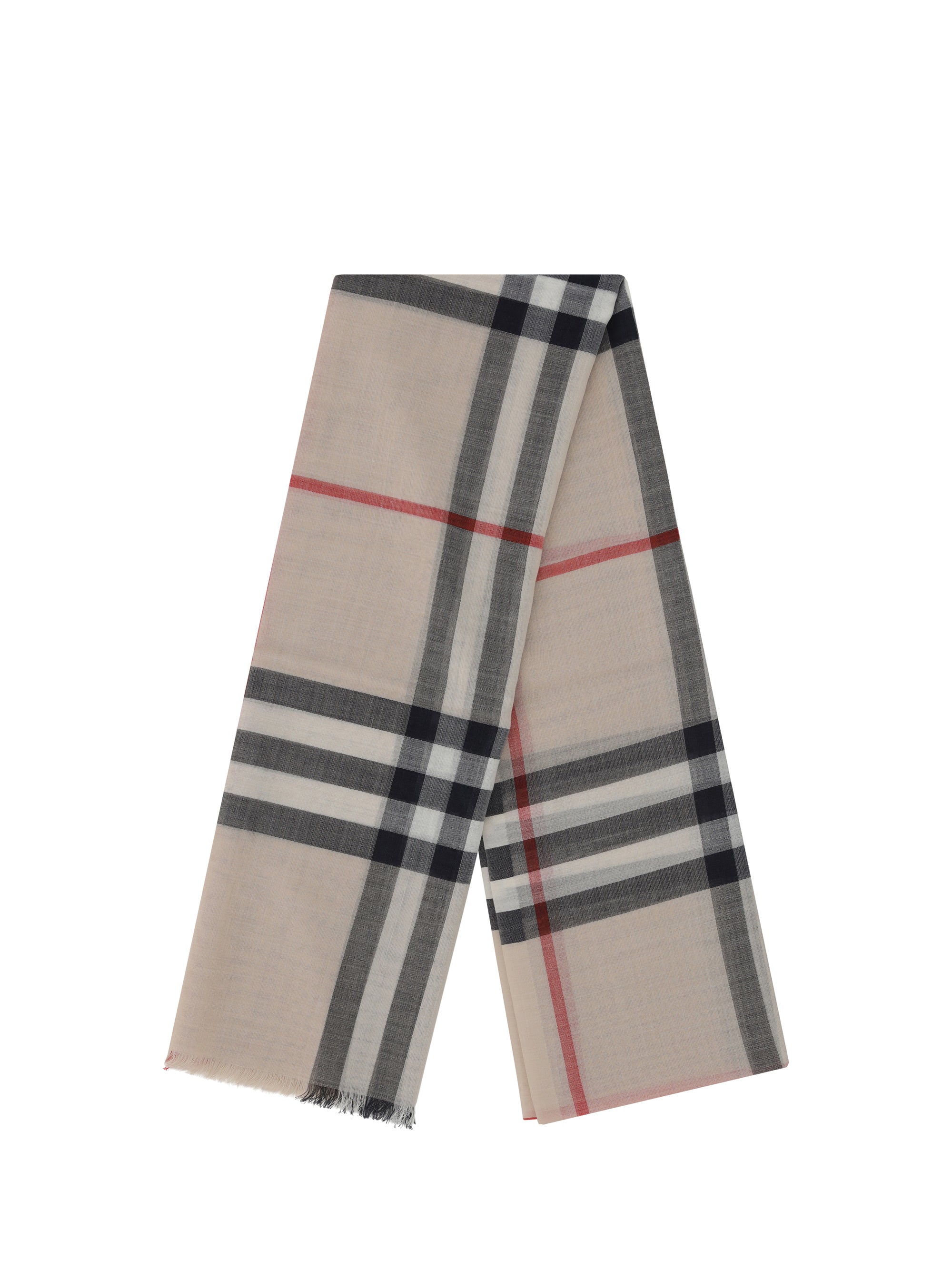 BURBERRY OS silk and wool scarf