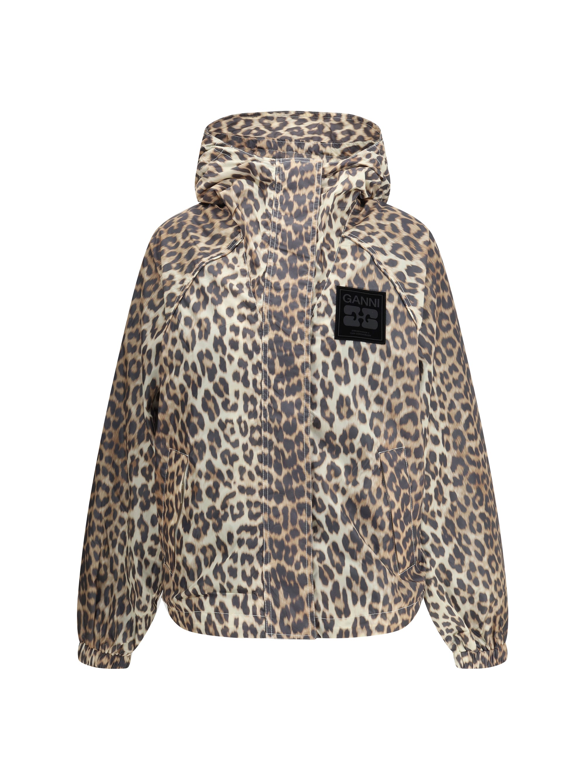leopard raincoat jacket