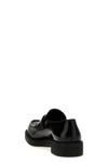 chocolate brushed leather loafers