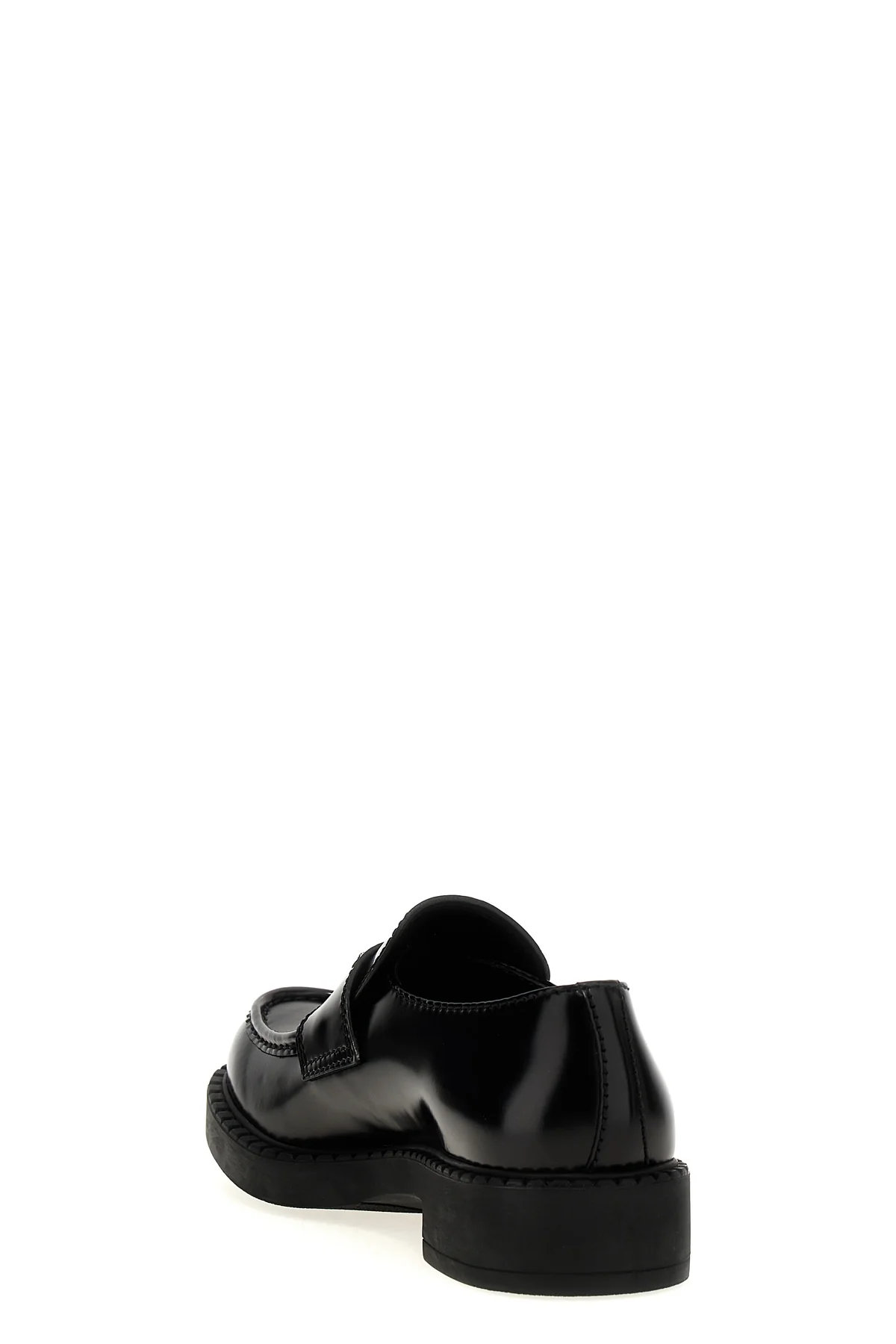 chocolate brushed leather loafers