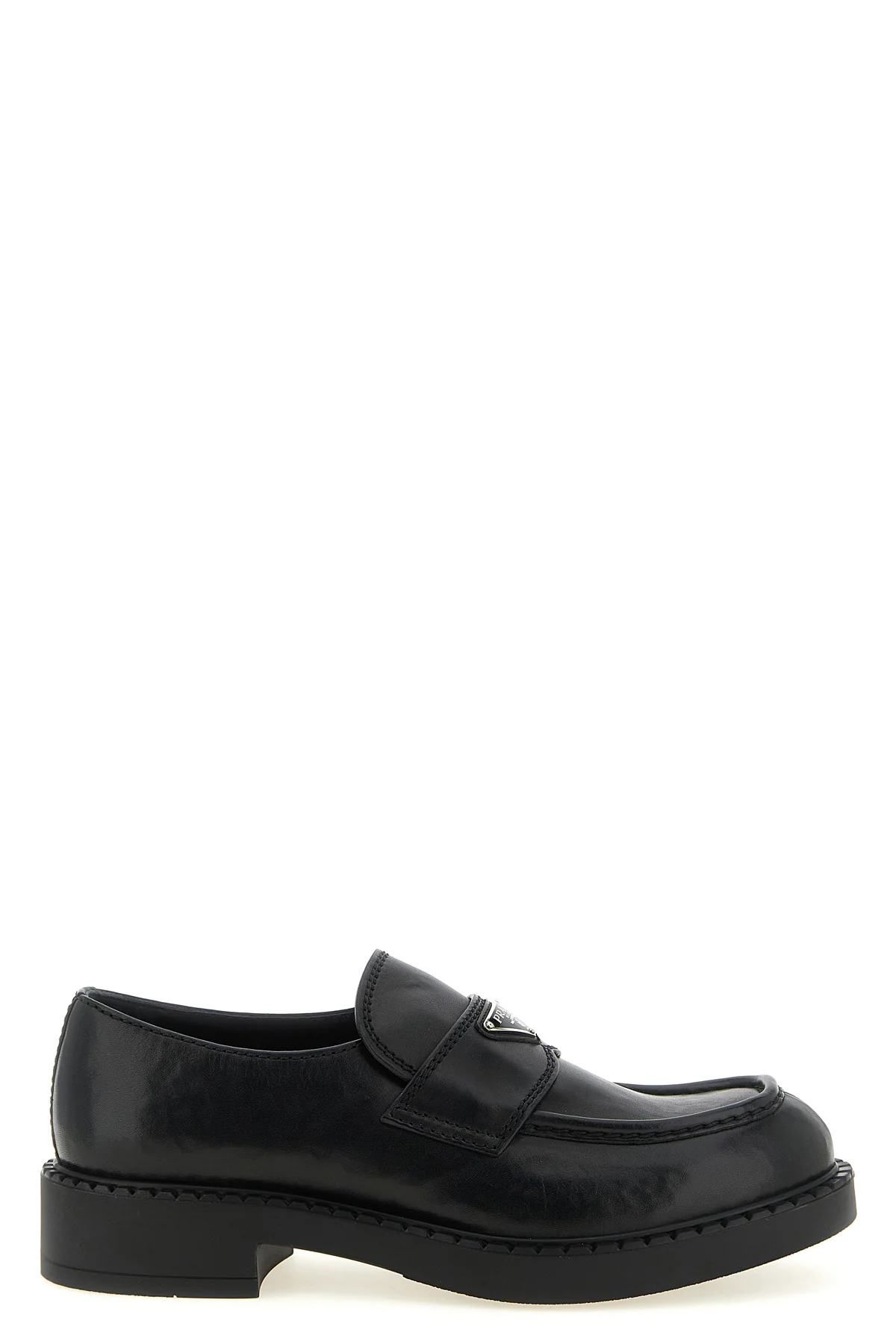 prada chocolate loafers