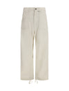 cut-out pocket denim pants
