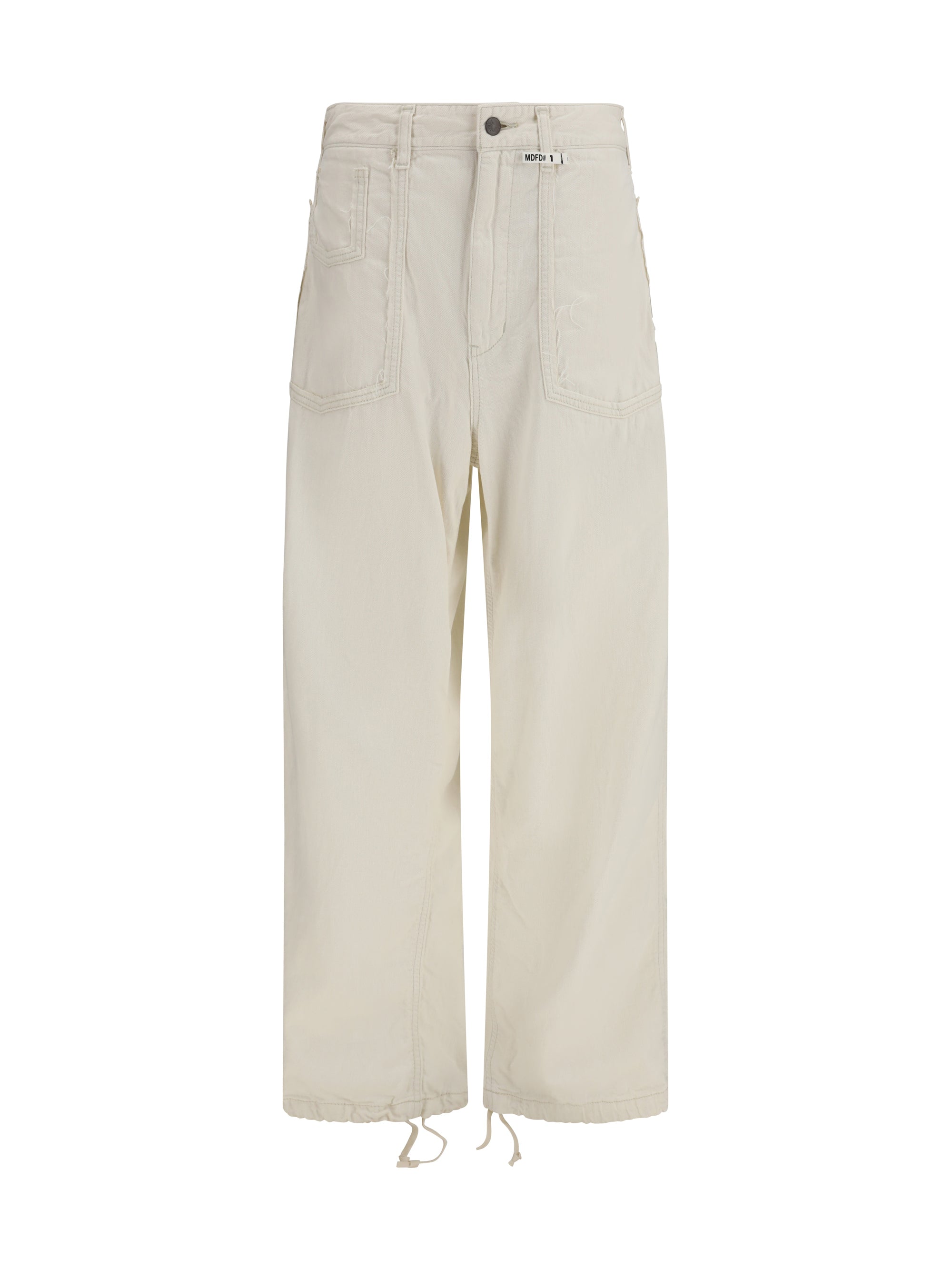 cut-out pocket denim pants
