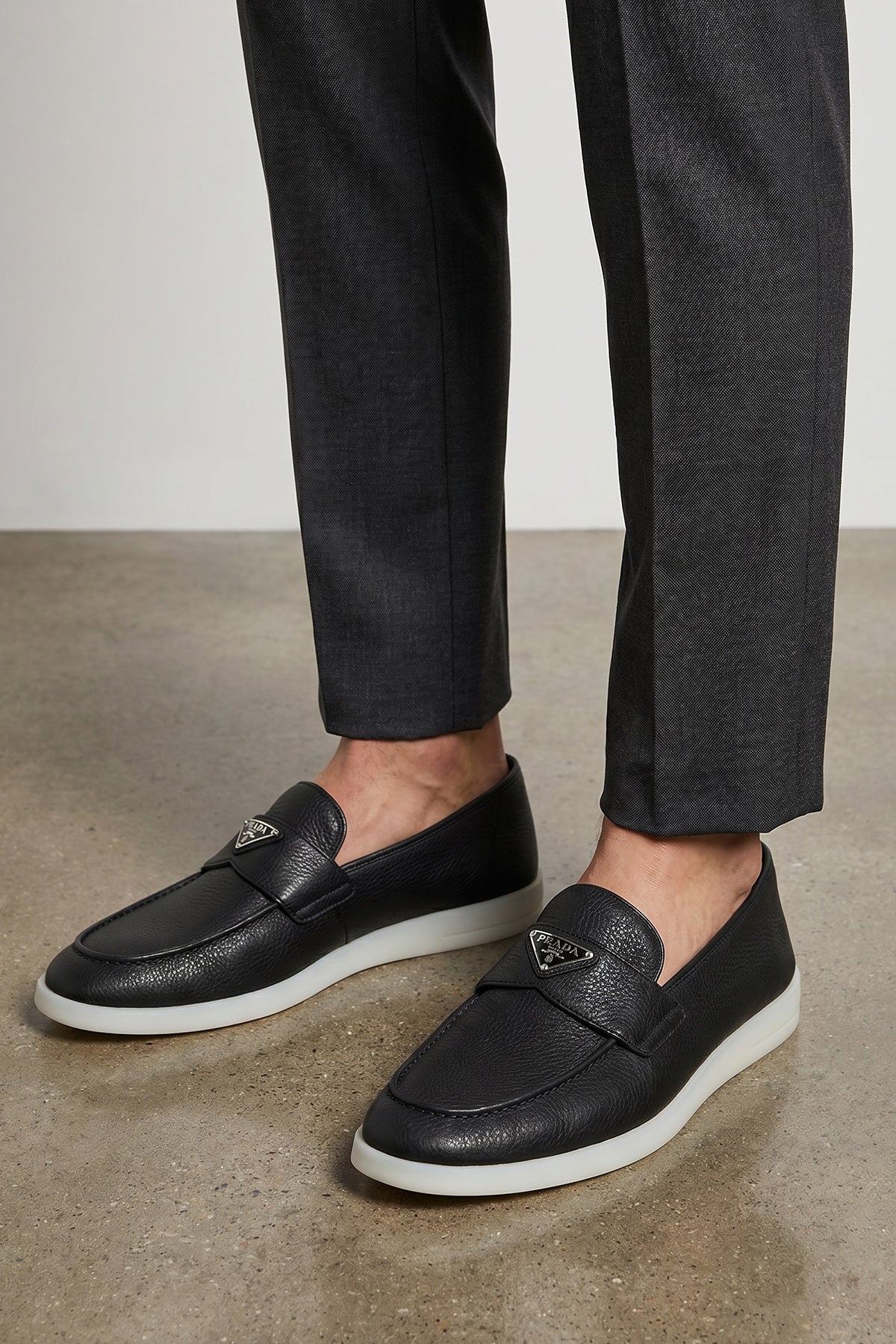 PRADA 8 deer leather loafers