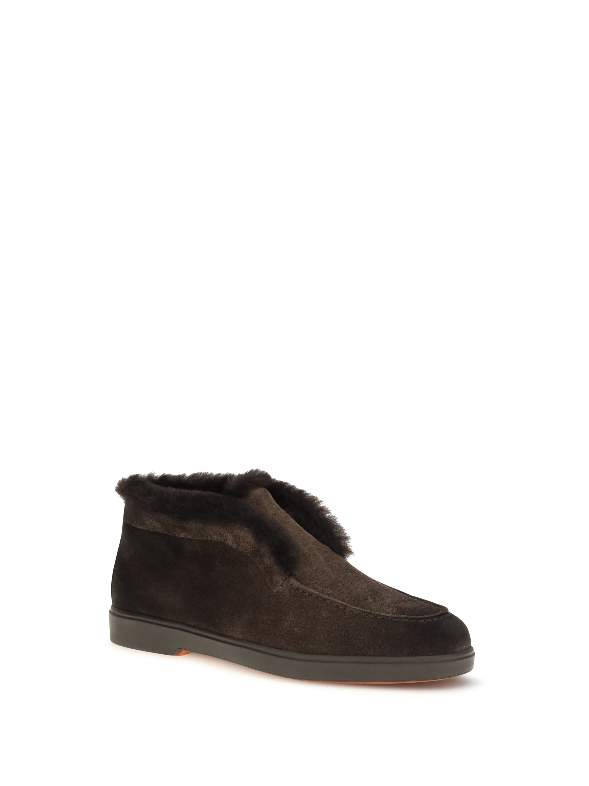 suede shearling ankle boots