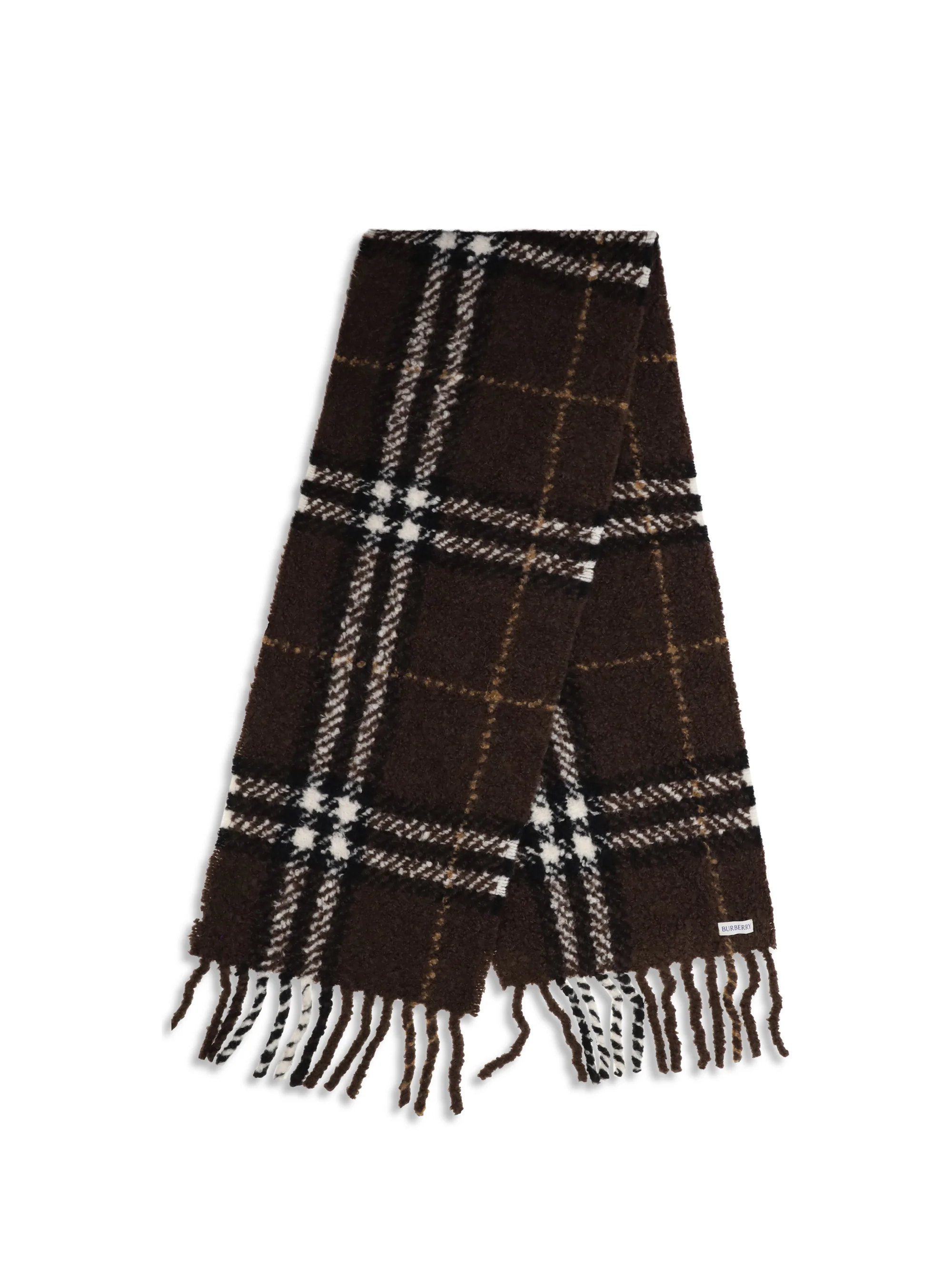 BURBERRY OS alpaca and wool-blend scarf