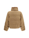 padded jacket with shearling collar