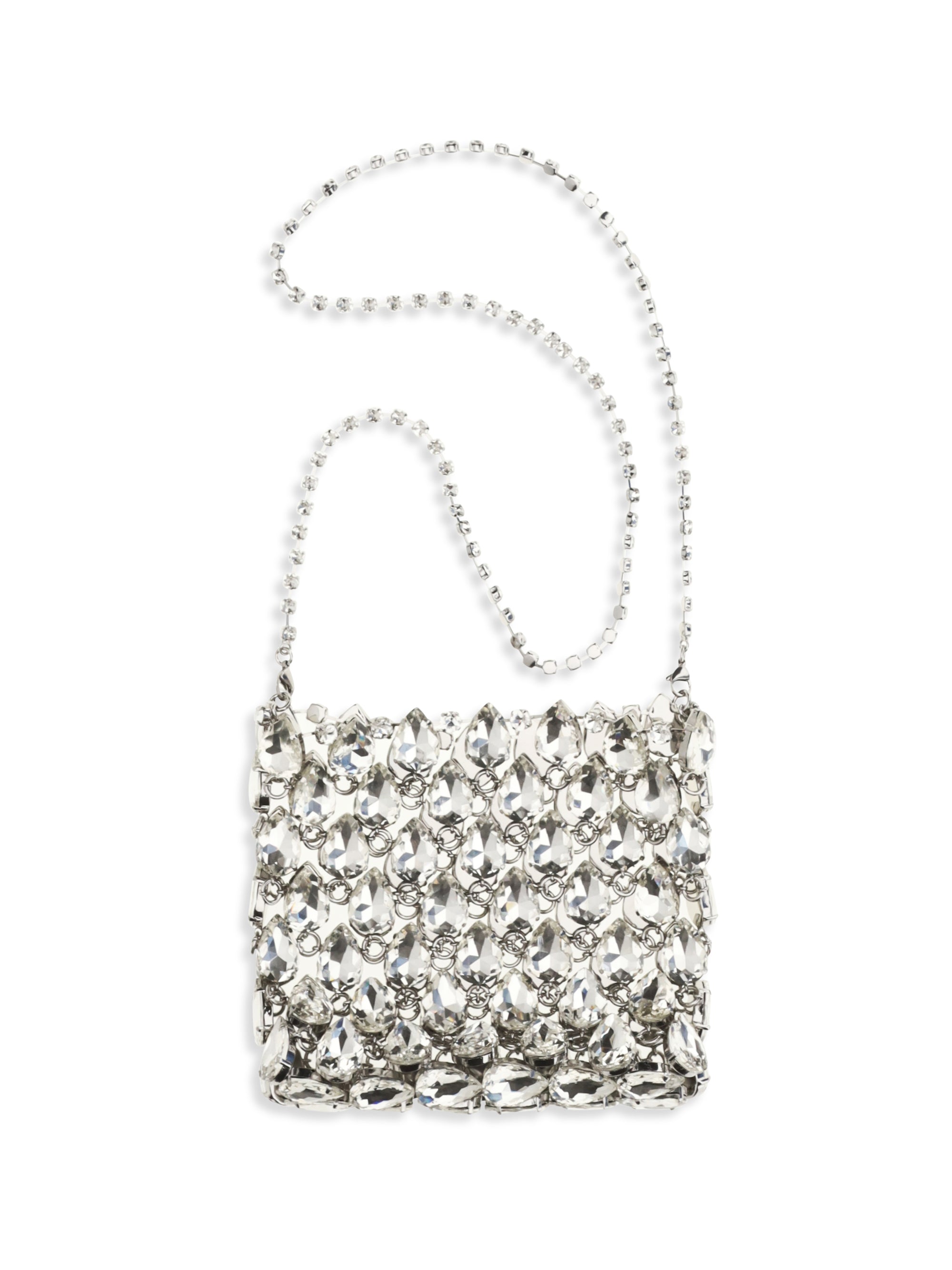 crystal mesh pouch