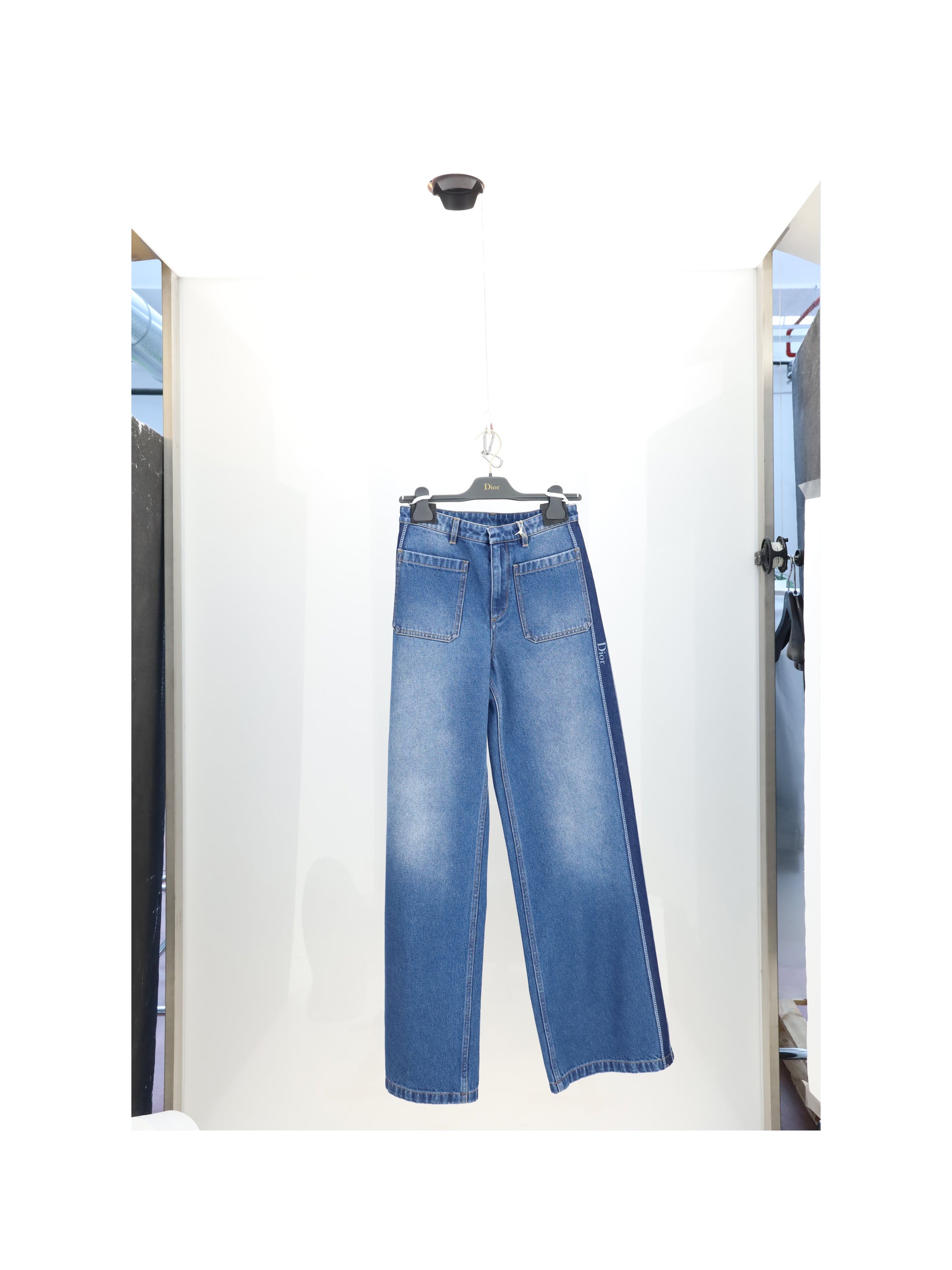 DIOR 36 pant denim dior ribbon