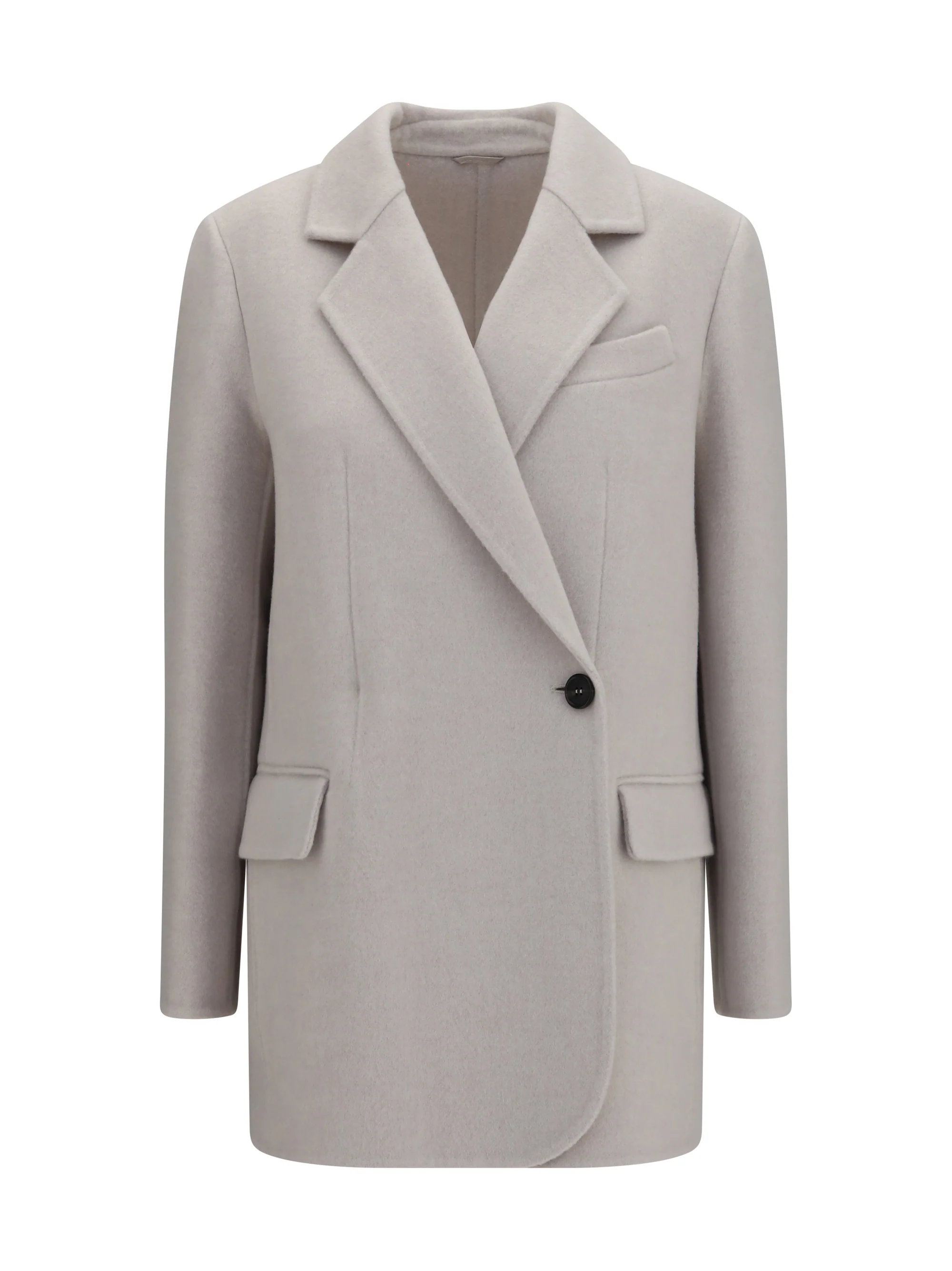 BRUNELLO CUCINELLI 42 single-breasted wool and cashmere jacket