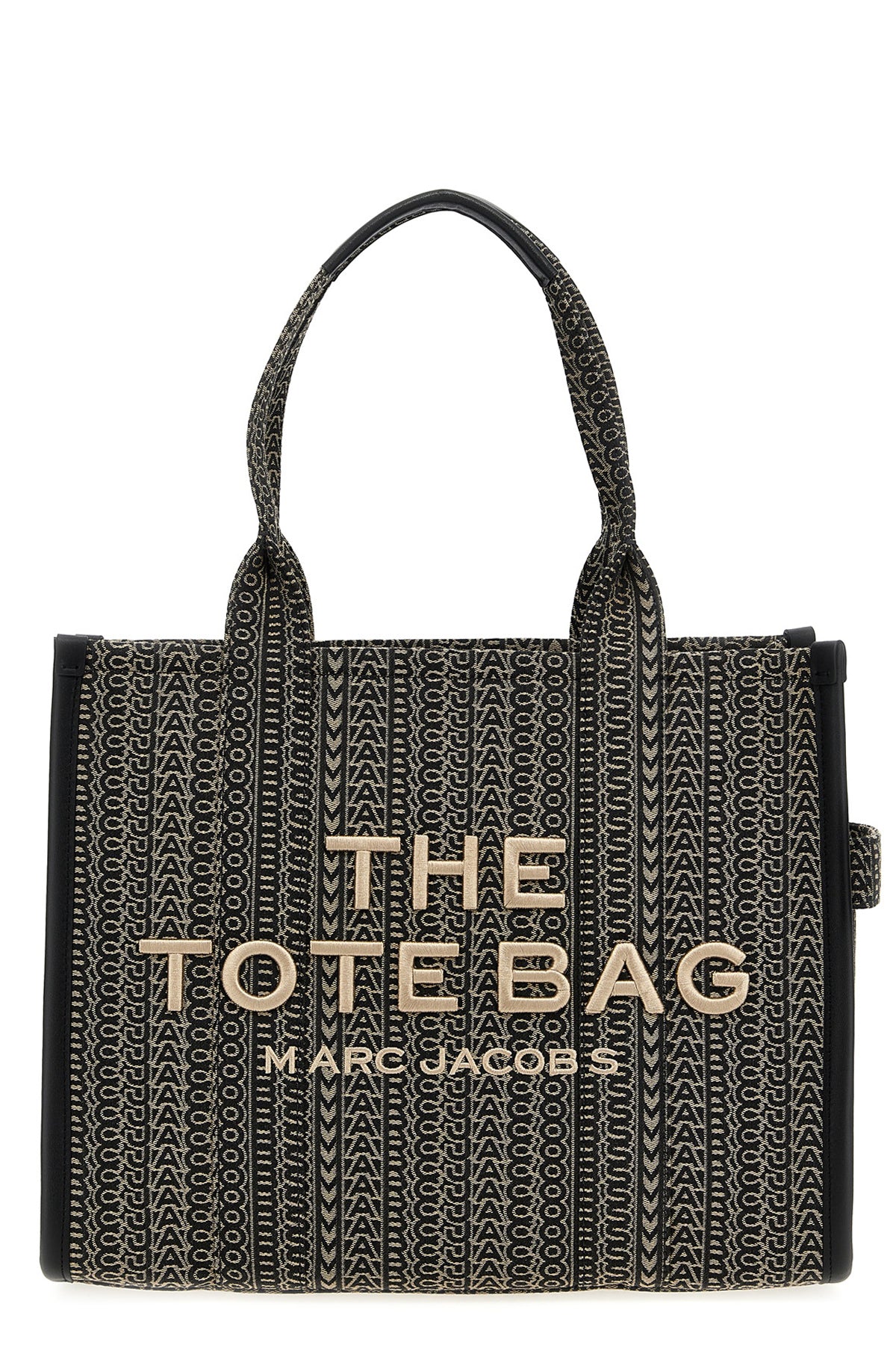 MARC JACOBS OS the monogram jacquard large tote shopping bag in woven jacquard fabric