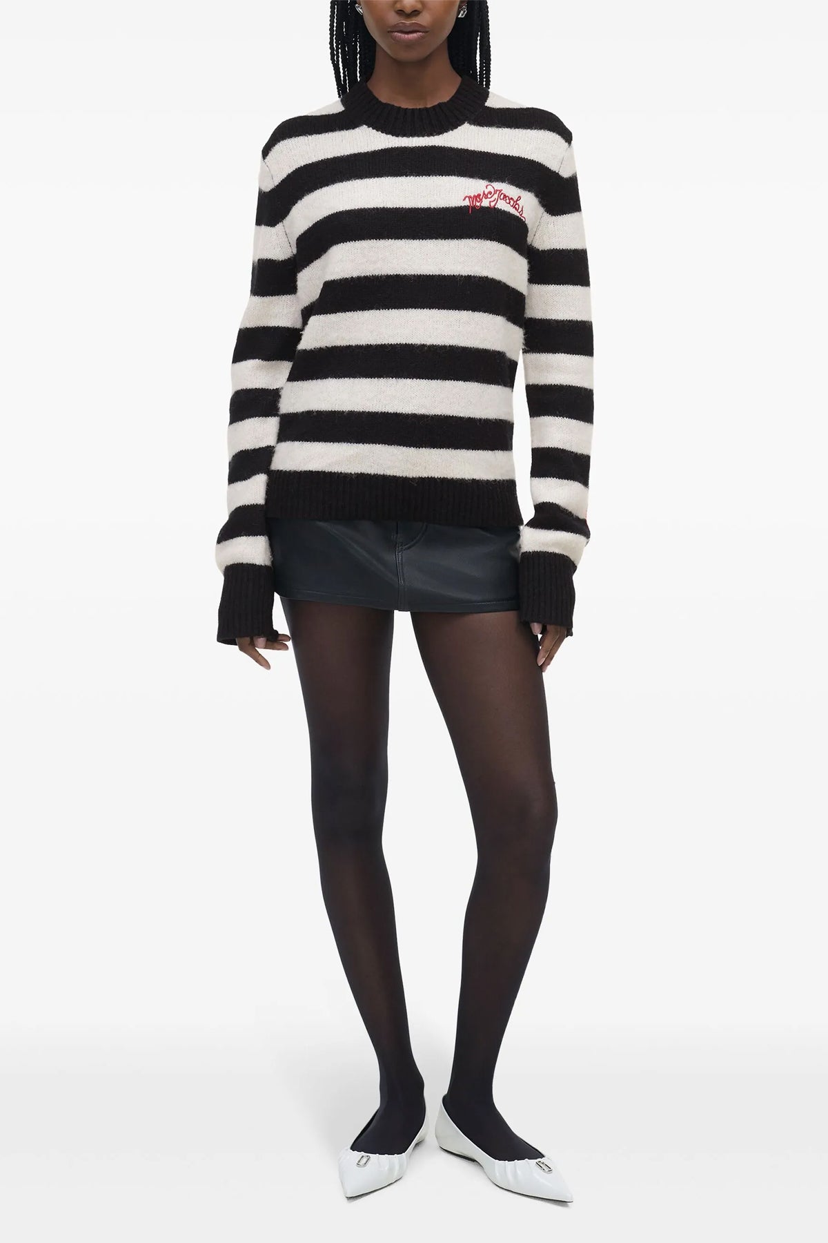 MARC JACOBS M striped alpaca and wool blend sweater