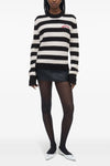 striped alpaca and wool blend sweater