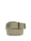 braided linen belt with shiny loop