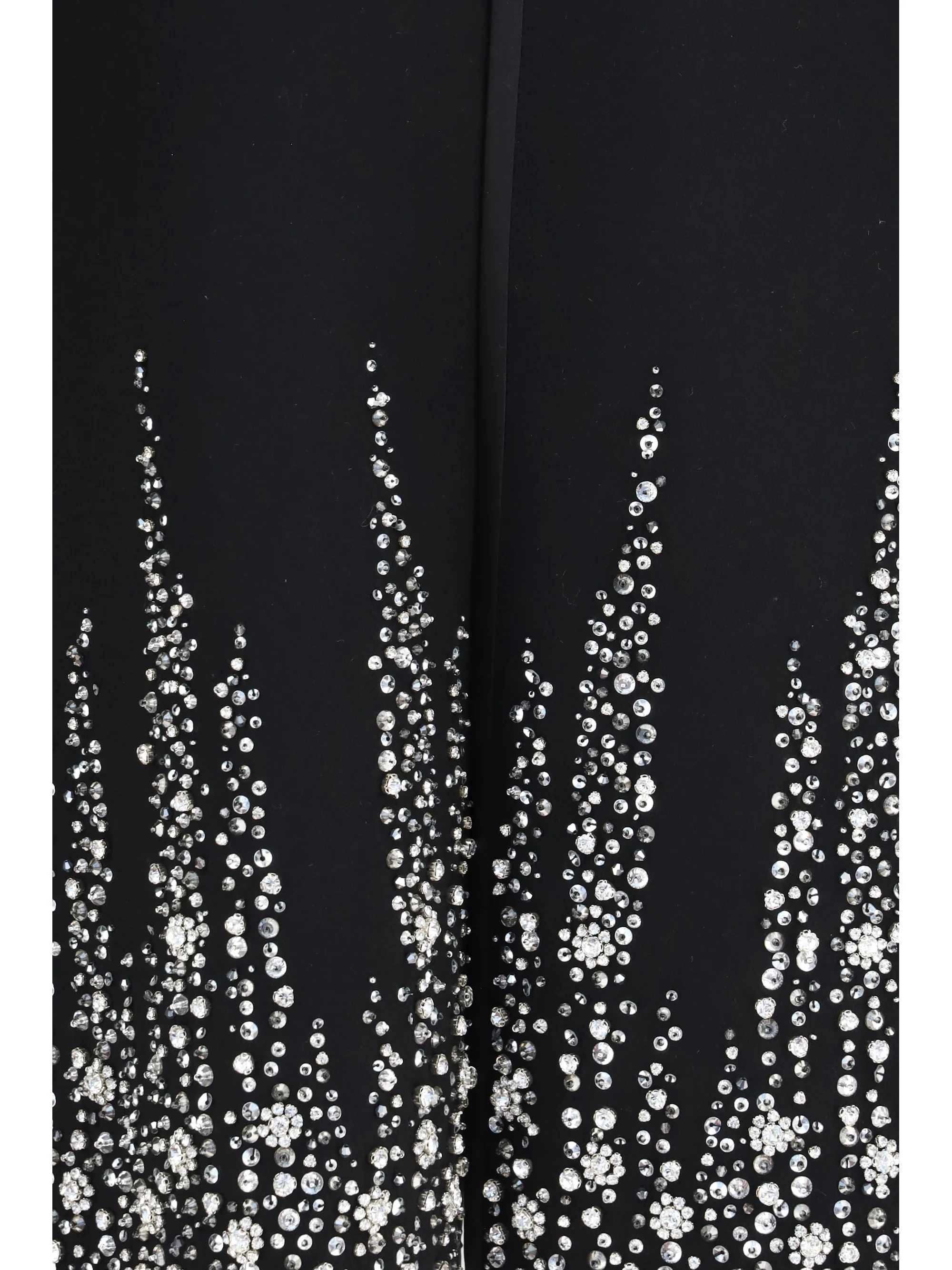 compact drap cape with degradé rhinestone embroidery