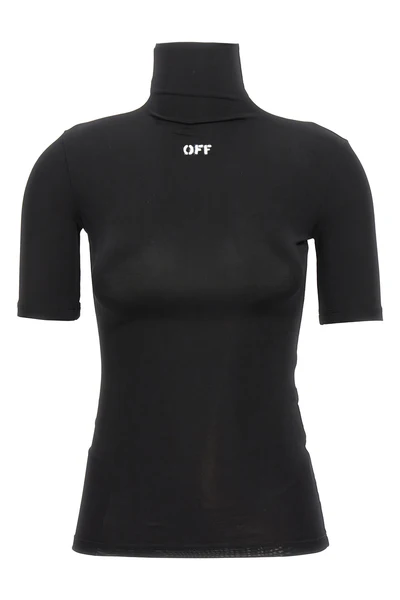 the off stamp off-white turtleneck t-shirt defines a new interpretation of ess
