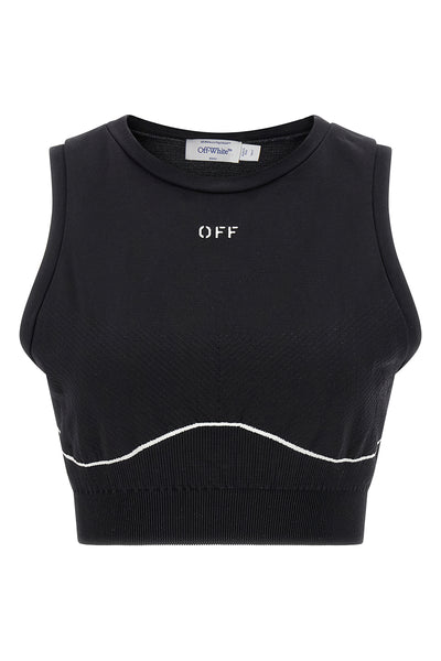 off-whites sporty top redefines athletic silhouettes through precise seamless t